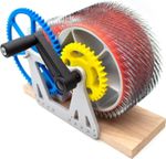 Drum Carding Machine DIY Hand-Cranked Wool Combing Machine Wool Felt-Making Tool