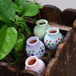 4 Pack Hand Painted Terracotta Self Watering Spikes Automatic Ceramic Stakes