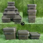 Lidsters Fishing Square Bucket 5L 10L 17L Litre Carp Fishing Bait Buckets