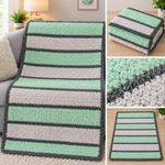 Handmade Crochet Chenille Throw Blanket – Super Soft – 103 × 110cm