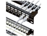 10Gbps Patch Panel 24 Port, RJ45 Through Coupler Cat6 Patch Panel - 002
