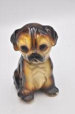 Vintage Mid Century Pug Dog Figurine Statue Ornament Collectable 12.5cm