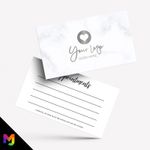 Custom Appointment Card Printing | Marble Silver Modern Generic Style
