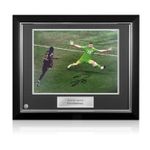 Emi Martinez Signed Argentina Football Photo: World Cup Final Save. Deluxe Frame
