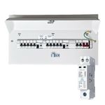 MK Honeywell 21 Way Populated White Metal Consumer Unit Fuse Board + SPD