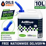AdBlue 10L Ltr Litre with FREE Spout Commercial Automotive Vehicles ISO22241 DEF
