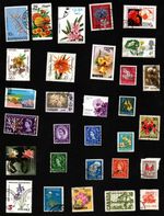 FLOWER STAMPS THEMATICS - 30 ALL DIFFERENT. FREE UK POST