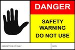 10x Danger Warning Gas Safe Stickers Unsafe Appliance Label Do Not Use Gas Safe
