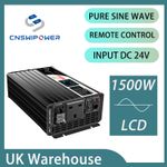3000W Peak 1500W Power Inverter DC 24V to AC 220V 240V Car Converter UK Socket