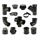 110mm Black Soil Pipe and Fittings, Bend, Reducer, Vent, Branch, Boss