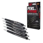 Pens with Attitude Funny Novelty Office Pen Gift Set - 5 Pack, Black Ink
