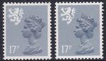 Scotland SG S43 & S43a 17p Grey-Blue Type 1 & 2 Unmounted Mint