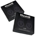 HushR Black Earplugs Duo Pack for Motorcycles + Case (Official Supplier)