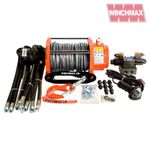 HYDRAULIC WINCH 15000 lb WINCHMAX ORIGINAL ORANGE WINCH + DYNEEMA SYNTHETIC ROPE