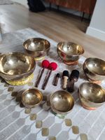 Tibetan Scale Gold Singing Bowl Set – 7 Bowls – Beautifully Harmonized