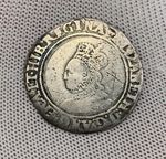 Rare 1560–1561 Elizabeth I Shilling Cross Crosslet MM Hammered Silver Coin fine