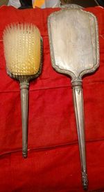 Vintage Antique BIRKS Sterling Silver Mirror-Brush-Vanity Set