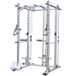Power Rack Squat Cage with Cable Pulley System Home Gym Weight Lifting Training