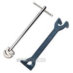 PLUMBERS 15/22mm FIXED BASIN WRENCH & 11" ADJUSTABLE TAP NUT SPANNER BATH SINK