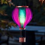 45cm Hanging Outdoor Lantern Solar Aurora Hot Air Balloon LED Light