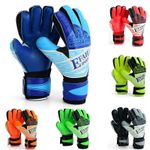 EFAH SPORTS Football Goalkeeper gloves for kids boys With Fingersave protection 