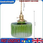 Green Glass Shade Ceiling Lamp Retro Pendant Light Fixture Chandelier E27 Lights