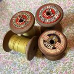 Wooden Cotton Reels Genuine Very Old Vintage Domestic Bobbins Spools 