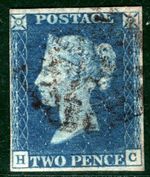 TWO PENCE BLUE GB 1840 QV Stamp SG.5 2d Plate 2 (HC) MX DS8 Cat £1,000- SBR77