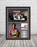 Ayrton Senna Signed Photo Print Poster Autographed Formula One Memorabilia