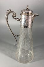 Edwardian Cut Glass Silver Claret Jug Walker & Hall Sheffield 1903 CABZX
