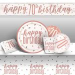 Rose Gold Glitz 70th Birthday Party Pack & Decoration Kit
