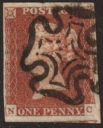 SG8 1841 1d Red-brown (1) Plate 21 NC, 4M, SETTLE Maltese Cross Cat £  THOUSANDS