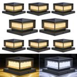 2 Modes Solar Deck Post Cap Lights Outdoor Garden Landscape Fence Lamps For 4x4'