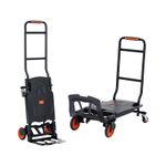VEVOR Aluminum Hand Truck 2 in 1 Folding Dolly Cart 300 lbs Capacity Heavy Duty