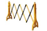 Expandable Safety Barrier Black & Yellow  - Water Filled 2.3m Expanded