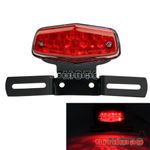 Motorcycle Lucas Rear Led Tail Light Lamp Assembly With License Plate Bracket