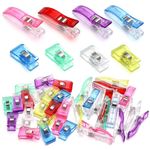100 pcs Sewing Clips For Fabric Craft Quilting Knitting Crochet Multicolored