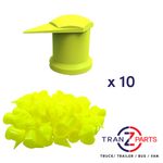 33MM YELLOW UNIVERSAL WHEEL NUT INDICATORS LONG REACH DUSTITE TRUCK/TRAILER X 10