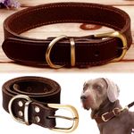 UK Leather Dog Collar Heavy Duty Dog Collars for Small Large Medium Dogs -