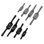 Black Galvanised Cleat Hooks 3" - 6" X2 (Washing Line Blind Cord Tie Back)