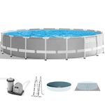 Intex Prism Metal Frame Round Pool 18ft x 48in With Filter Pump - 26732NP