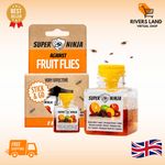 Super Ninja Fruit Fly Trap - 2 pack, Highly Effective Fruit Fly Killer - UK