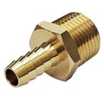 BRASS BARBED HOSE NIPPLE 1/2" MALE SCREW IN NOZZLE FOR 8mm LPG ORANGE GAS PIPE