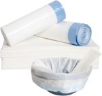 Pack of 40 Commode Liners with Absorbent Pad Odorless Disposable Bags Universal