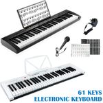 61 Keys Electronic Teaching Keyboard Digital Music Piano Instrument & Microphone