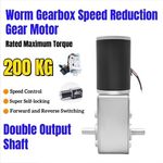 DC12V/24V Double-axis Turbo Worm Gearbox Large Torque Speed Reduction Gear Motor