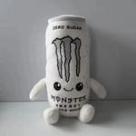 White Monster Energy Can Plush Toy Cute Soft Stuffed Drink Plushie Doll Gift