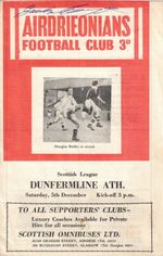 AIRDRIE v DUNFERMLINE 1959/60 LEAGUE