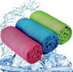 X3 pack Instant Cooling Fast Drying Absorbent Towels with carry bag - NEW UK