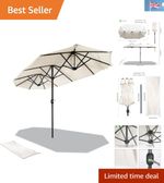 Extra Large Rectangular Garden Parasol for Extensive Outdoor Coverage